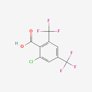 molecular formula C9H3ClF6O2 B1421226 2-氯-4,6-双(三氟甲基)苯甲酸 CAS No. 916420-47-8
