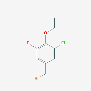 molecular formula C9H9BrClFO B1421229 3-氯-4-乙氧基-5-氟苄基溴 CAS No. 1017778-91-4