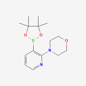 molecular formula C15H23BN2O3 B1421230 4-(3-(4,4,5,5-Tetramethyl-1,3,2-dioxaborolan-2-yl)pyridin-2-yl)morpholine CAS No. 1150561-72-0