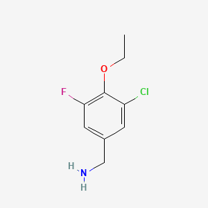 B1421241 3-Chloro-4-ethoxy-5-fluorobenzylamine CAS No. 1017779-02-0