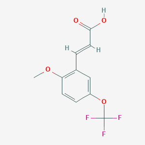 molecular formula C11H9F3O4 B1421242 2-甲氧基-5-(三氟甲氧基)肉桂酸 CAS No. 1017779-14-4