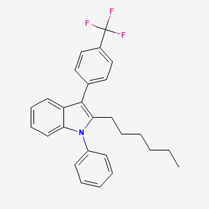 2-Hexyl-1-phenyl-3-[4-(trifluoromethyl)phenyl]-1H-indole