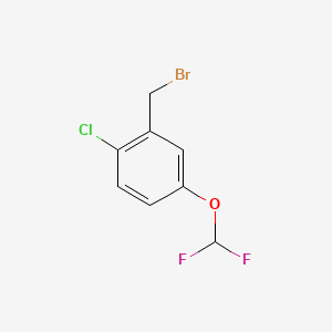 molecular formula C8H6BrClF2O B1421249 2-氯-5-(二氟甲氧基)苄基溴 CAS No. 1017779-54-2