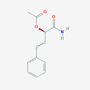 (2R)-1-Amino-1-oxo-4-phenylbut-3-en-2-yl acetate