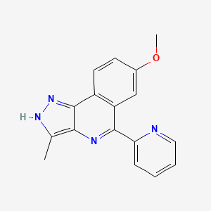 1H-Pyrazolo[4,3-c]isoquinoline, 7-methoxy-3-methyl-5-(2-pyridinyl)-