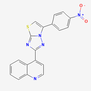 4-[6-(4-Nitrophenyl)[1,3]thiazolo[3,2-b][1,2,4]triazol-2-yl]quinoline