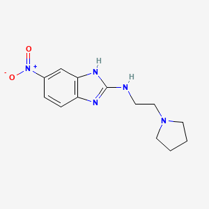 6-Nitro-N-[2-(pyrrolidin-1-yl)ethyl]-1H-benzimidazol-2-amine