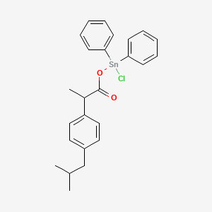 Chloro({2-[4-(2-methylpropyl)phenyl]propanoyl}oxy)diphenylstannane