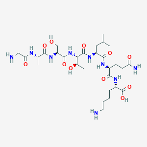 molecular formula C29H53N9O11 B14212542 Glycyl-L-alanyl-L-seryl-L-threonyl-L-leucyl-L-glutaminyl-L-lysine CAS No. 827301-33-7