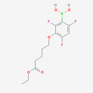 molecular formula C13H16BF3O5 B1421269 (3-((5-乙氧基-5-氧代戊基)氧基)-2,4,6-三氟苯基)硼酸 CAS No. 1150114-31-0