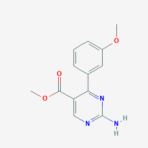 molecular formula C13H13N3O3 B1421275 Methyl 2-amino-4-(3-methoxyphenyl)pyrimidine-5-carboxylate CAS No. 1187385-80-3