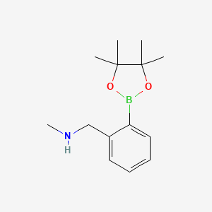 molecular formula C14H22BNO2 B1421276 N-Methyl-1-(2-(4,4,5,5-tetramethyl-1,3,2-dioxaborolan-2-yl)phenyl)methanamine CAS No. 1150271-47-8