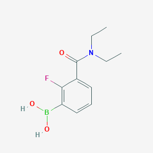 molecular formula C11H15BFNO3 B1421279 3-(Diethylcarbamoyl)-2-fluorophenylboronic acid CAS No. 1072946-28-1