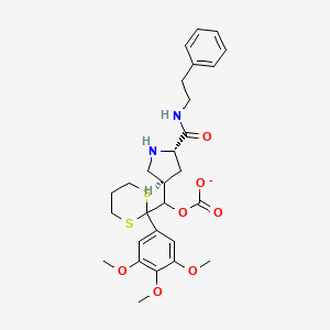 [[(3R,5S)-5-(2-phenylethylcarbamoyl)pyrrolidin-3-yl]-[2-(3,4,5-trimethoxyphenyl)-1,3-dithian-2-yl]methyl] carbonate