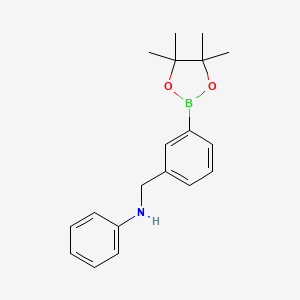 molecular formula C19H24BNO2 B1421284 N-(3-(4,4,5,5-四甲基-1,3,2-二恶杂硼烷-2-基)苄基)苯胺 CAS No. 1073353-90-8