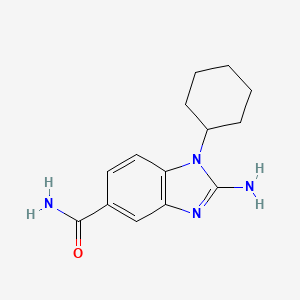 2-Amino-1-cyclohexyl-1H-benzimidazole-5-carboxamide