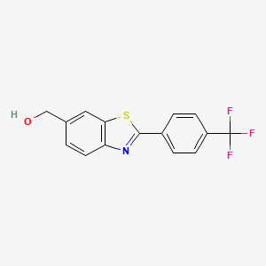 {2-[4-(Trifluoromethyl)phenyl]-1,3-benzothiazol-6-yl}methanol