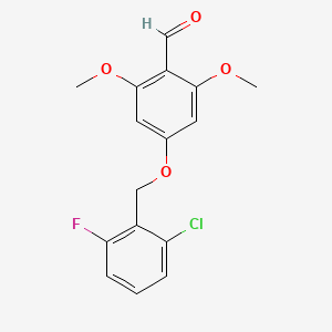 4-[(2-Chloro-6-fluorophenyl)methoxy]-2,6-dimethoxybenzaldehyde