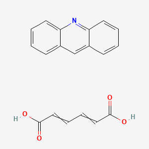 Acridine;hexa-2,4-dienedioic acid