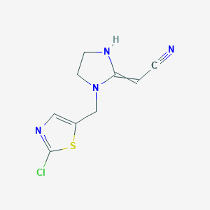 {1-[(2-Chloro-1,3-thiazol-5-yl)methyl]imidazolidin-2-ylidene}acetonitrile