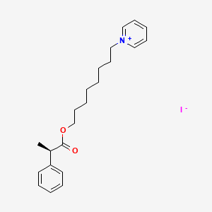 Pyridinium, 1-[8-[(2R)-1-oxo-2-phenylpropoxy]octyl]-, iodide