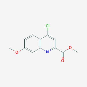 molecular formula C12H10ClNO3 B1421307 Methyl 4-chloro-7-methoxyquinoline-2-carboxylate CAS No. 1133115-50-0