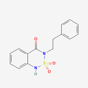 1H-2,1,3-Benzothiadiazin-4(3H)-one, 3-(2-phenylethyl)-, 2,2-dioxide