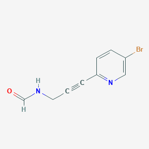 molecular formula C9H7BrN2O B14213091 Formamide, N-[3-(5-bromo-2-pyridinyl)-2-propynyl]- CAS No. 820965-64-8