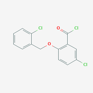 molecular formula C14H9Cl3O2 B1421311 5-氯-2-[(2-氯苄基)氧基]苯甲酰氯 CAS No. 1160260-08-1