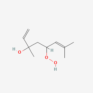 molecular formula C10H18O3 B14213117 5-Hydroperoxy-3,7-dimethylocta-1,6-dien-3-ol CAS No. 827026-49-3