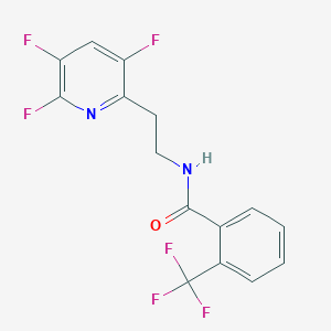 molecular formula C15H10F6N2O B14213122 2-(Trifluoromethyl)-N-[2-(3,5,6-trifluoropyridin-2-yl)ethyl]benzamide CAS No. 830348-13-5