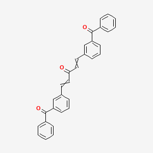 molecular formula C31H22O3 B14213127 1,5-Bis(3-benzoylphenyl)penta-1,4-dien-3-one CAS No. 628723-89-7