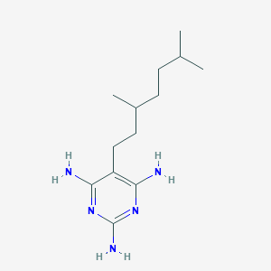 5-(3,6-Dimethylheptyl)pyrimidine-2,4,6-triamine