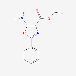 molecular formula C13H14N2O3 B14213156 Ethyl 5-(methylamino)-2-phenyloxazole-4-carboxylate 