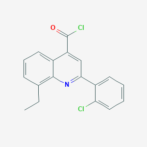 molecular formula C18H13Cl2NO B1421317 2-(2-氯苯基)-8-乙基喹啉-4-甲酰氯 CAS No. 1160261-20-0