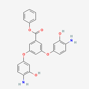 molecular formula C25H20N2O6 B14213181 Phenyl 3,5-bis(4-amino-3-hydroxyphenoxy)benzoate CAS No. 823814-68-2