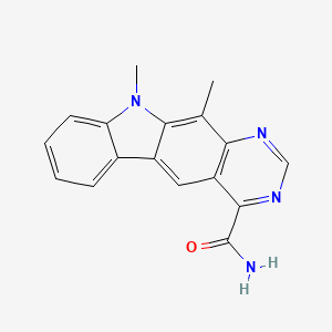 molecular formula C17H14N4O B14213200 10,11-Dimethyl-10H-pyrimido[4,5-B]carbazole-4-carboxamide CAS No. 832724-05-7