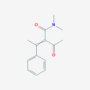 B14213201 2-acetyl-N,N-dimethyl-3-phenylbut-2-enamide CAS No. 827574-17-4