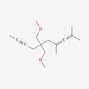 molecular formula C16H26O2 B14213236 6,6-Bis(methoxymethyl)-2,4-dimethyldeca-2,3-dien-8-yne CAS No. 681272-68-4