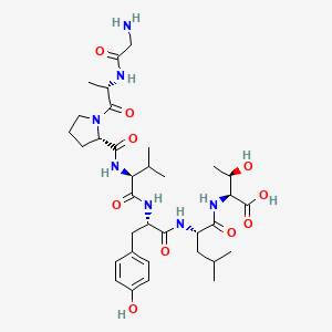 molecular formula C34H53N7O10 B14213243 Glycyl-L-alanyl-L-prolyl-L-valyl-L-tyrosyl-L-leucyl-L-threonine CAS No. 627863-51-8