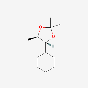 molecular formula C12H22O2 B14213256 (4R,5R)-4-cyclohexyl-2,2,5-trimethyl-1,3-dioxolane CAS No. 827608-98-0