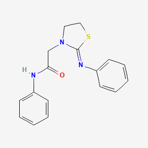 N-Phenyl-2-[(2Z)-2-(phenylimino)-1,3-thiazolidin-3-yl]acetamide