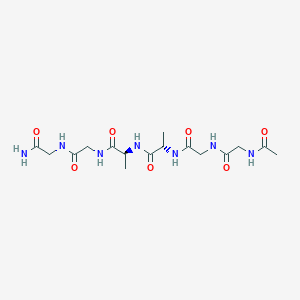 molecular formula C16H27N7O7 B14213262 N-Acetylglycylglycyl-L-alanyl-L-alanylglycylglycinamide CAS No. 832088-89-8