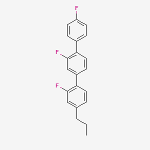 molecular formula C21H17F3 B14213269 2-Fluoro-1-[3-fluoro-4-(4-fluorophenyl)phenyl]-4-propylbenzene CAS No. 825633-80-5