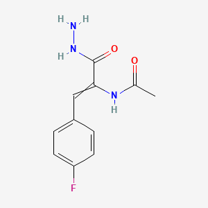 molecular formula C11H12FN3O2 B14213271 N-[1-(4-Fluorophenyl)-3-hydrazinyl-3-oxoprop-1-en-2-yl]acetamide CAS No. 579470-04-5