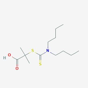 2-[(Dibutylcarbamothioyl)sulfanyl]-2-methylpropanoic acid