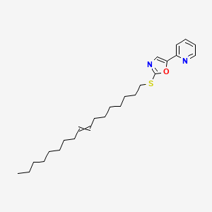 2-{2-[(Heptadec-8-en-1-yl)sulfanyl]-1,3-oxazol-5-yl}pyridine