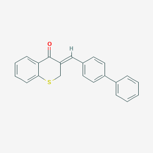 B142133 (3Z)-3-[(4-phenylphenyl)methylidene]thiochromen-4-one CAS No. 130689-02-0