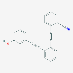 molecular formula C23H13NO B14213307 2-({2-[(3-Hydroxyphenyl)ethynyl]phenyl}ethynyl)benzonitrile CAS No. 823227-58-3