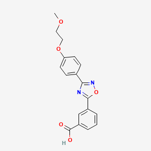 molecular formula C18H16N2O5 B1421331 3-(3-(4-(2-甲氧基乙氧基)苯基)-1,2,4-恶二唑-5-基)苯甲酸 CAS No. 745055-24-7